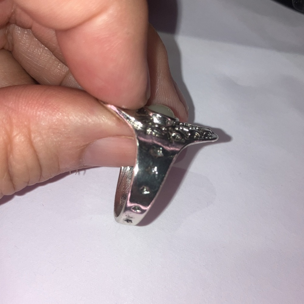 New Moonstone Ring Hands Stars & Moon Unisex Various Sizes - Picture 5 of 5